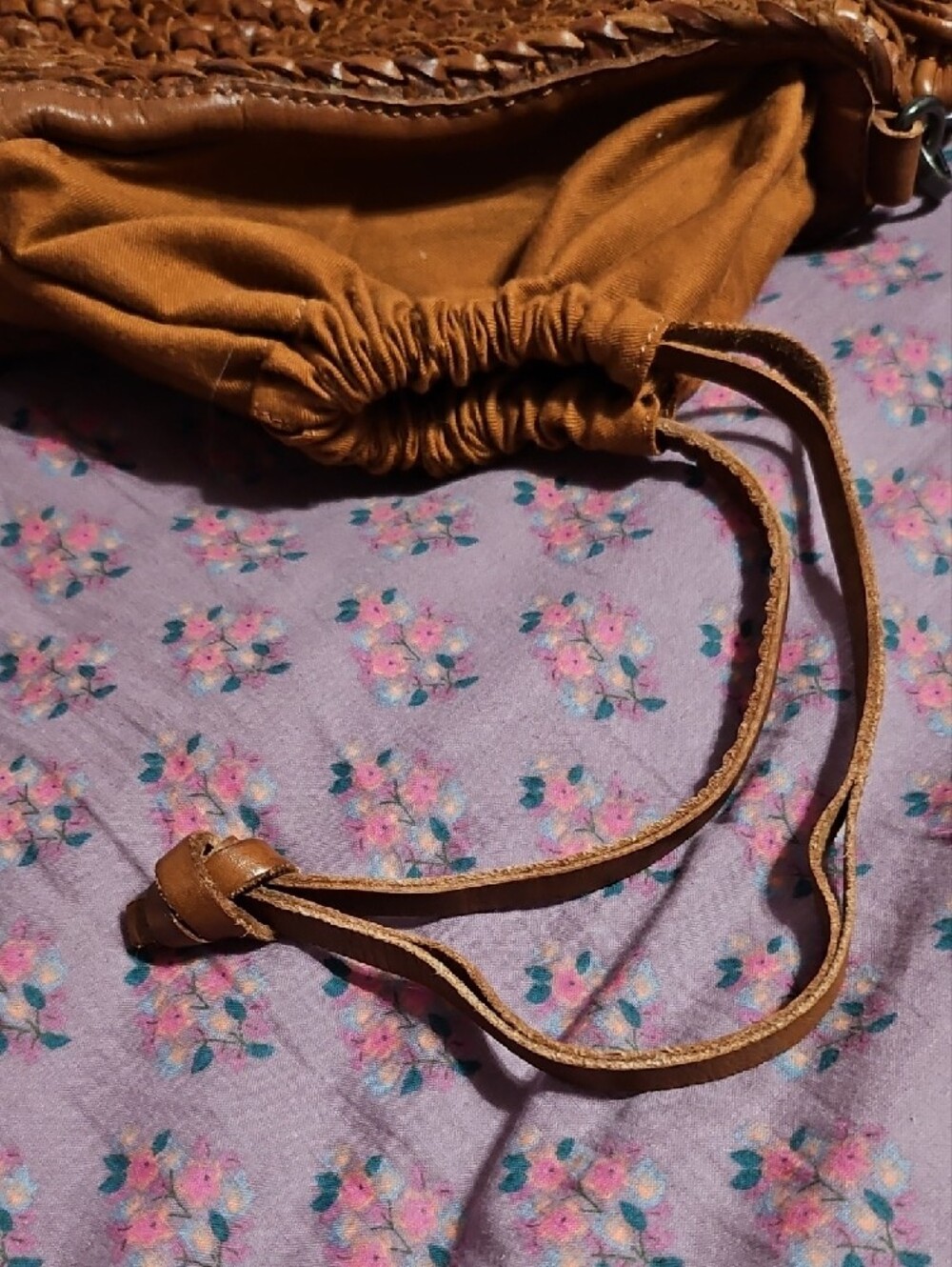 Latico Woven Bucket Shoulder Bag in Brown - Picture 8 of 8
